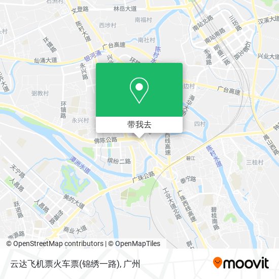 云达飞机票火车票(锦绣一路)地图