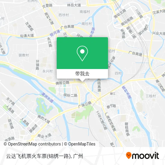 云达飞机票火车票(锦绣一路)地图
