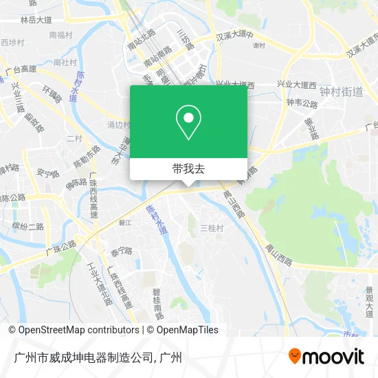 广州市威成坤电器制造公司地图