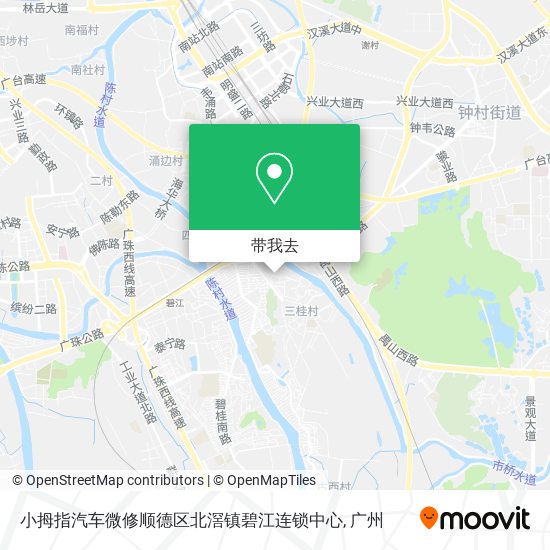 小拇指汽车微修顺德区北滘镇碧江连锁中心地图