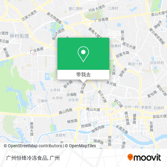 广州恒锋冷冻食品地图
