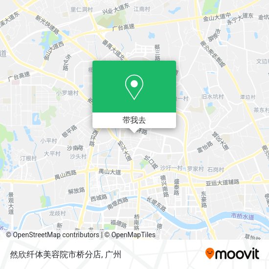 然欣纤体美容院市桥分店地图