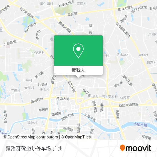 雍雅园商业街-停车场地图
