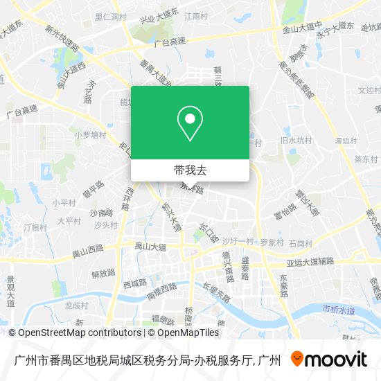 广州市番禺区地税局城区税务分局-办税服务厅地图