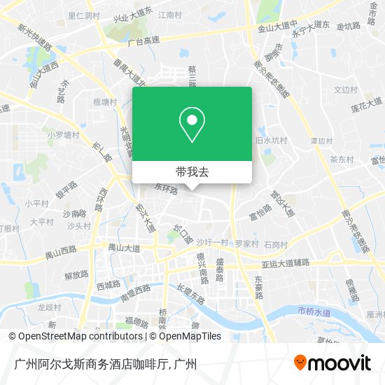广州阿尔戈斯商务酒店咖啡厅地图