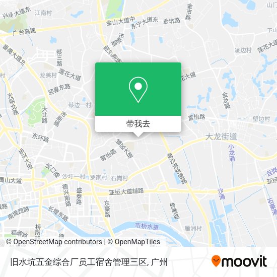 旧水坑五金综合厂员工宿舍管理三区地图