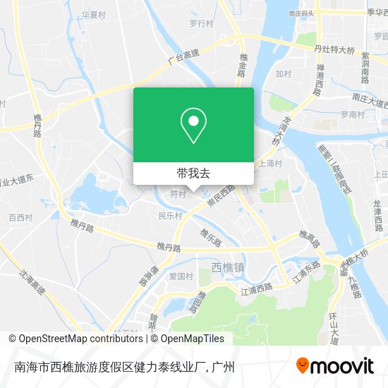 南海市西樵旅游度假区健力泰线业厂地图