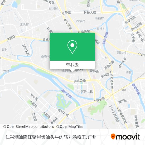 仁兴潮汕隆江猪脚饭汕头牛肉筋丸汤粉王地图