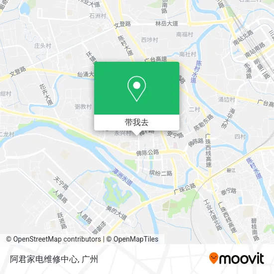 阿君家电维修中心地图