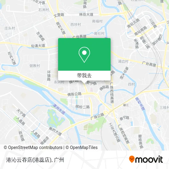 港沁云吞店(港蕊店)地图