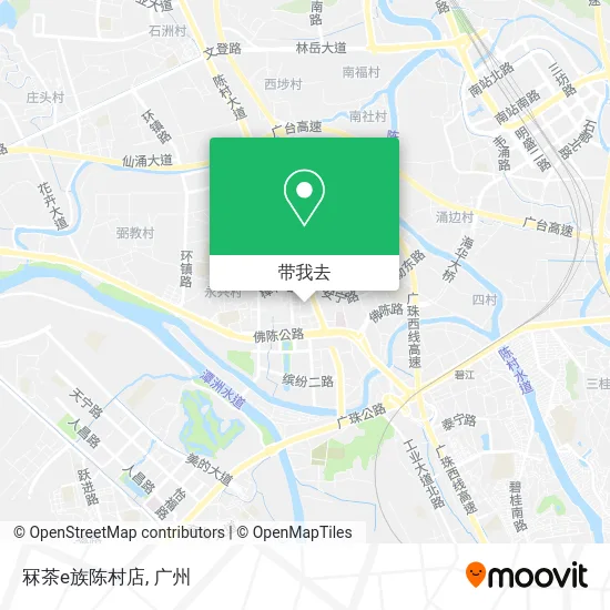 冧茶e族陈村店地图