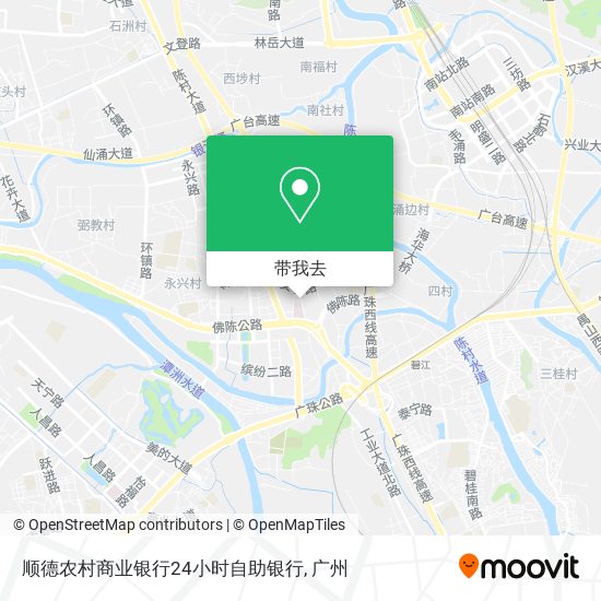 顺德农村商业银行24小时自助银行地图