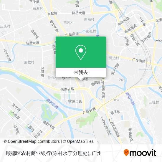 顺德区农村商业银行(陈村永宁分理处)地图