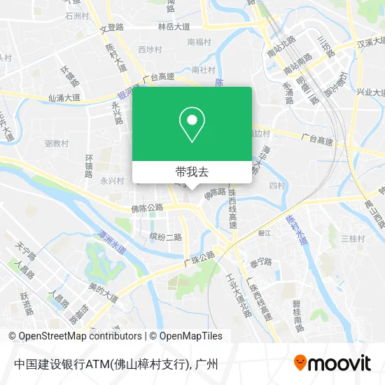 中国建设银行ATM(佛山樟村支行)地图