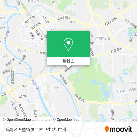 番禺区石壁街屏二村卫生站地图