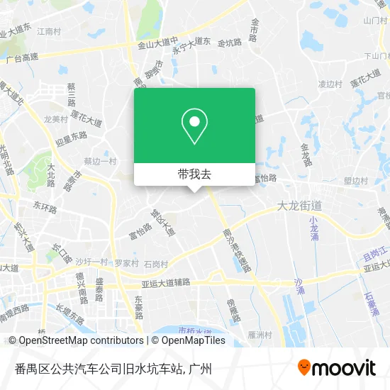 番禺区公共汽车公司旧水坑车站地图