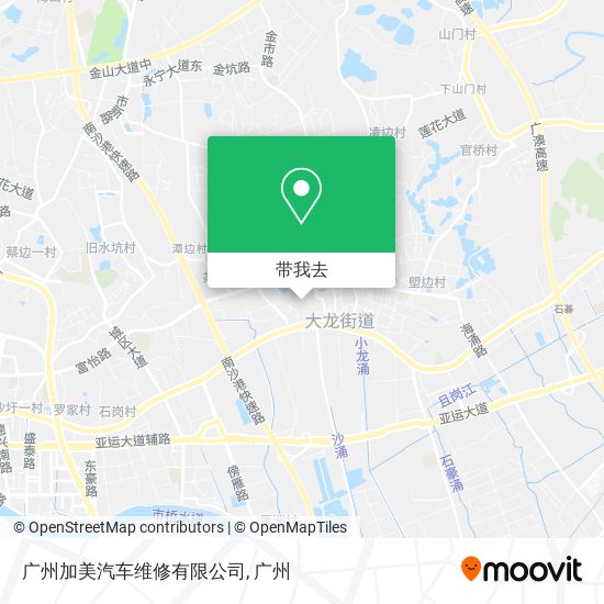 广州加美汽车维修有限公司地图
