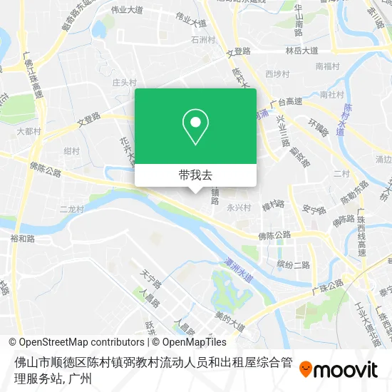 佛山市顺德区陈村镇弼教村流动人员和出租屋综合管理服务站地图