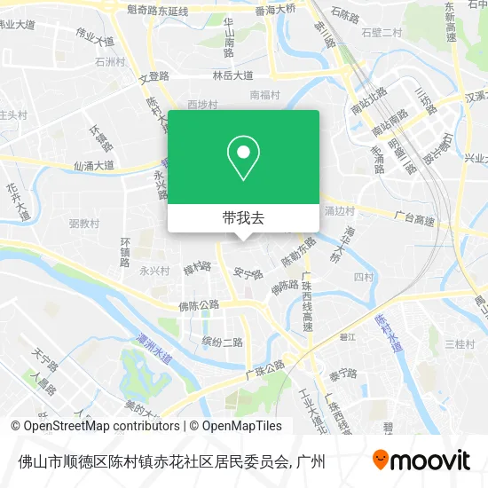 佛山市顺德区陈村镇赤花社区居民委员会地图