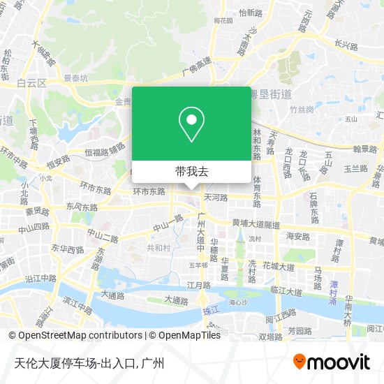 天伦大厦停车场-出入口地图