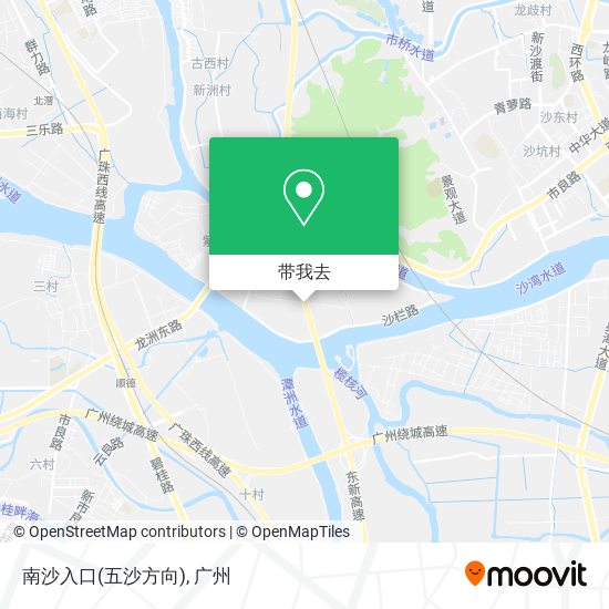 南沙入口(五沙方向)地图