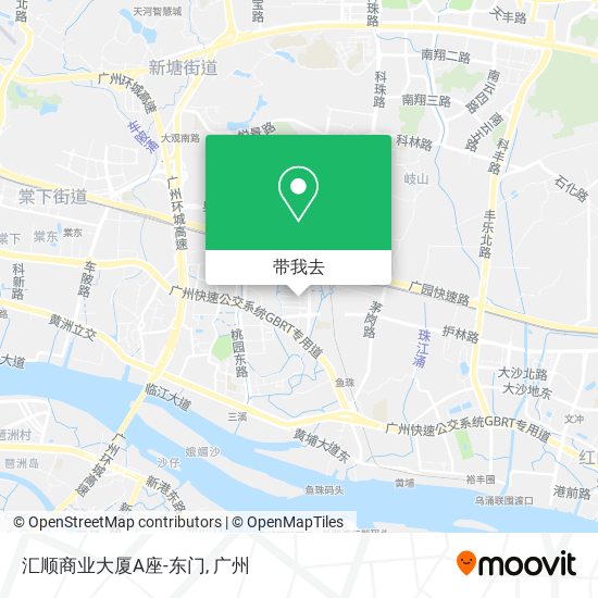 汇顺商业大厦A座-东门地图