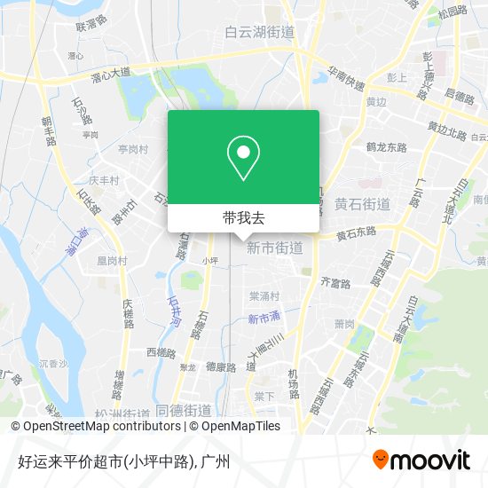 好运来平价超市(小坪中路)地图
