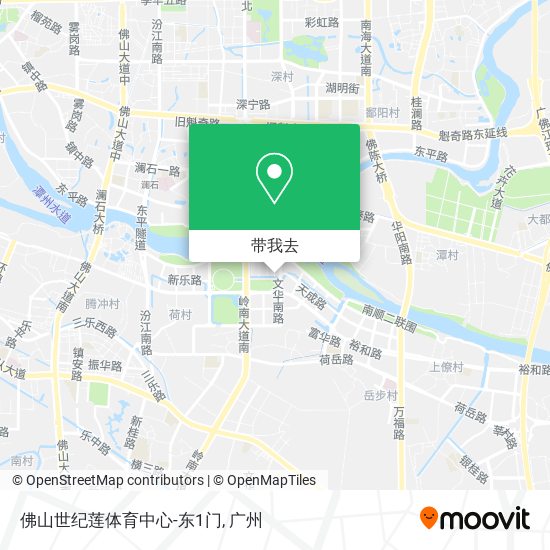 佛山世纪莲体育中心-东1门地图
