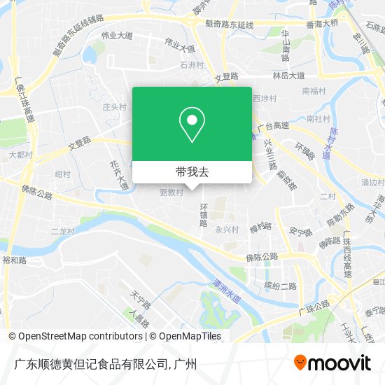 广东顺德黄但记食品有限公司地图