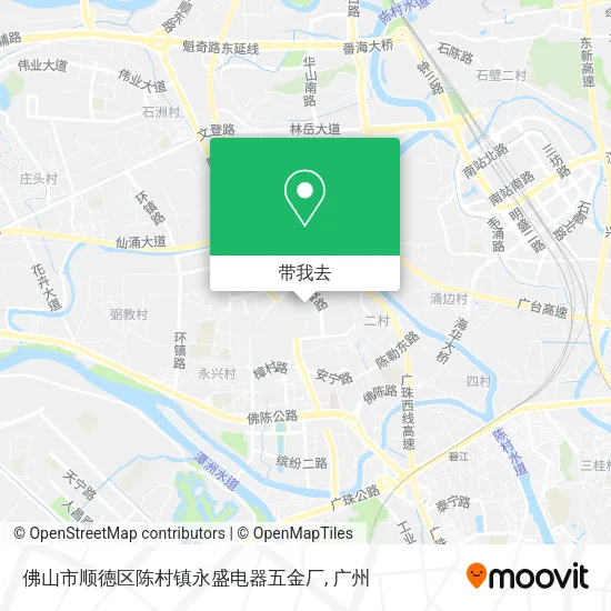 佛山市顺德区陈村镇永盛电器五金厂地图