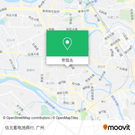 信元蓄电池商行地图