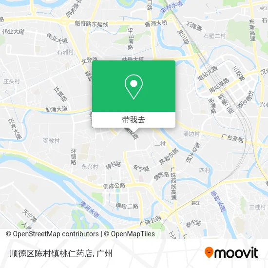 顺德区陈村镇桃仁药店地图