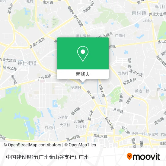 中国建设银行(广州金山谷支行)地图