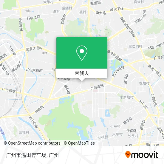 广州市溢田停车场地图