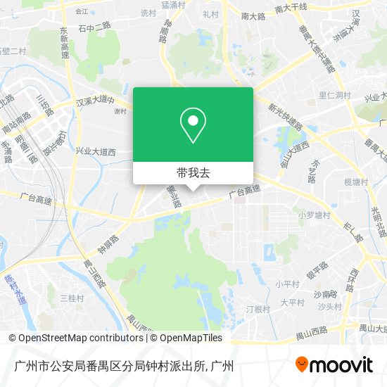 广州市公安局番禺区分局钟村派出所地图