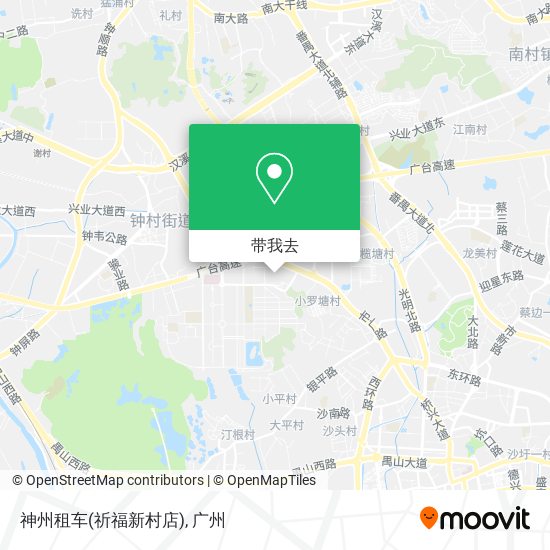 神州租车(祈福新村店)地图