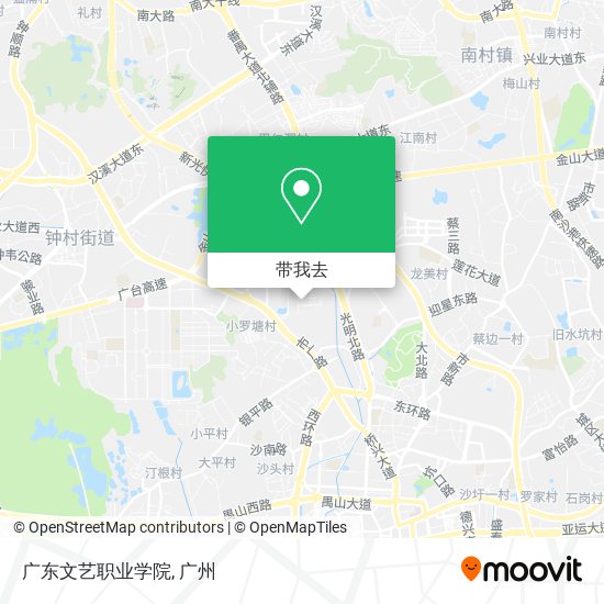 广东文艺职业学院地图