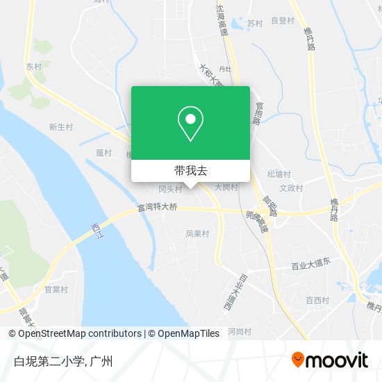 白坭第二小学地图