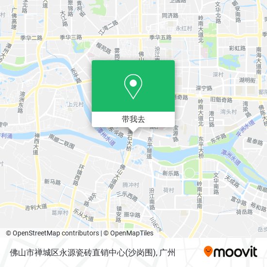佛山市禅城区永源瓷砖直销中心(沙岗围)地图
