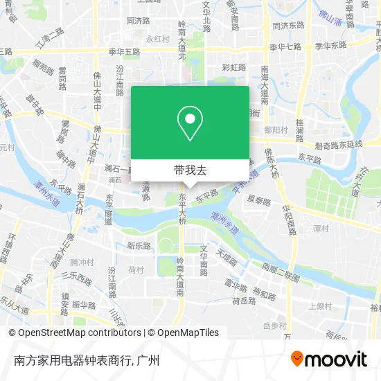南方家用电器钟表商行地图