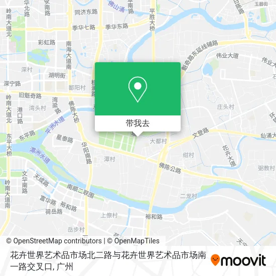 花卉世界艺术品市场北二路与花卉世界艺术品市场南一路交叉口地图