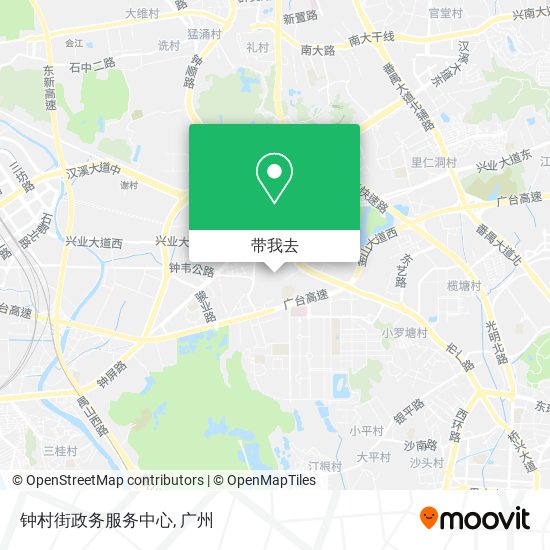 钟村街政务服务中心地图