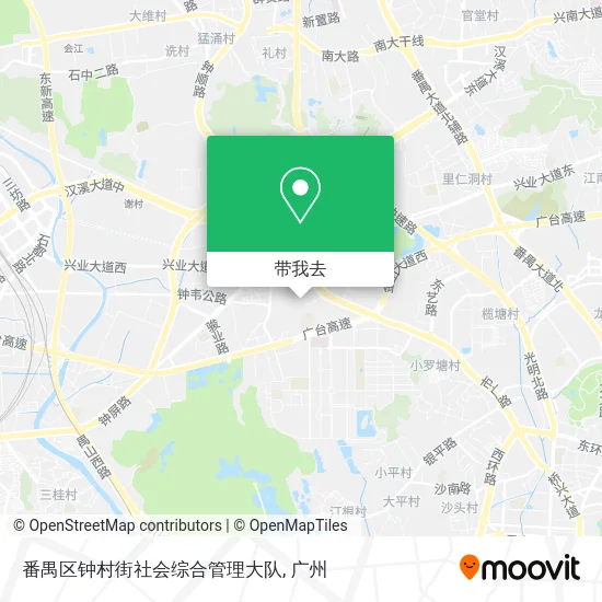 番禺区钟村街社会综合管理大队地图