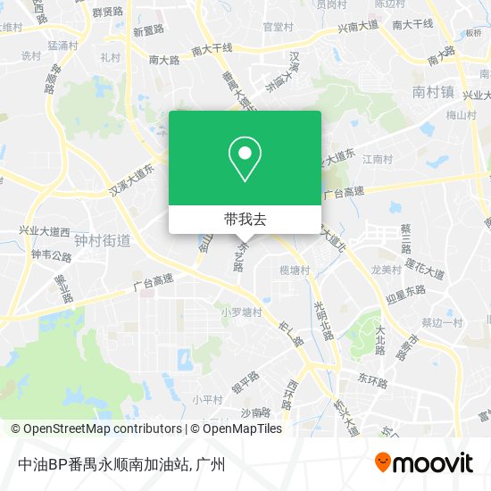中油BP番禺永顺南加油站地图