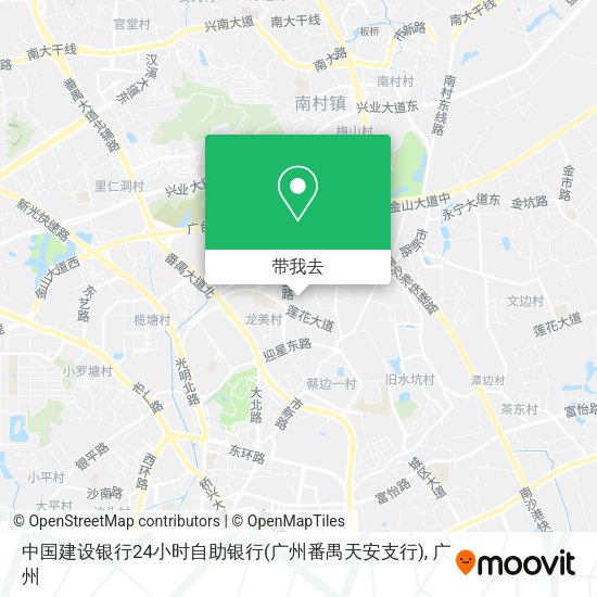 中国建设银行24小时自助银行(广州番禺天安支行)地图