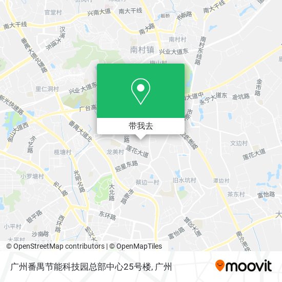 广州番禺节能科技园总部中心25号楼地图
