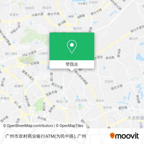 广州市农村商业银行ATM(为民中路)地图