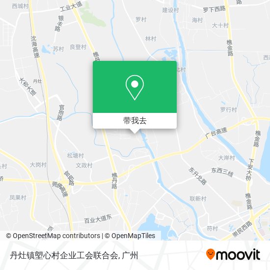 丹灶镇塱心村企业工会联合会地图