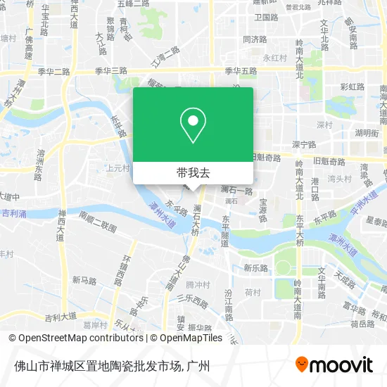 佛山市禅城区置地陶瓷批发市场地图