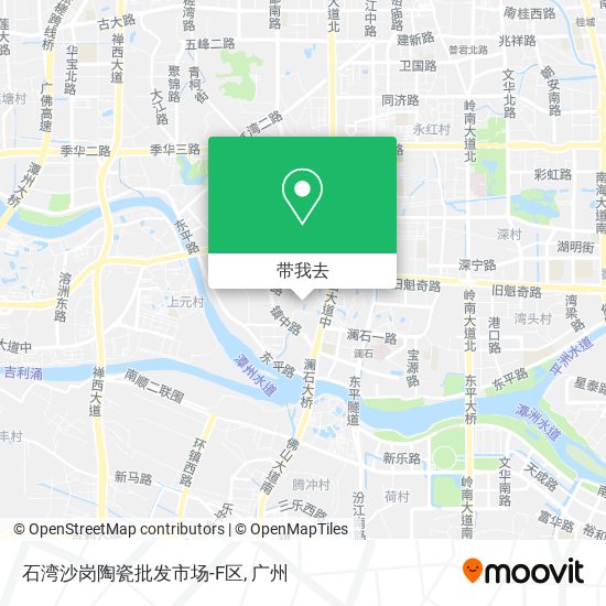 石湾沙岗陶瓷批发市场-F区地图